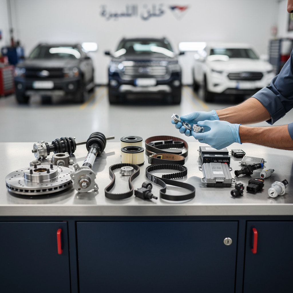 الوكالة لقطع غيار السيارات الامريكية - قطع غيار فورد وشفروليه وجيب متخصصة في جدة، مع توضيح التوافق حسب الموديل والسنة